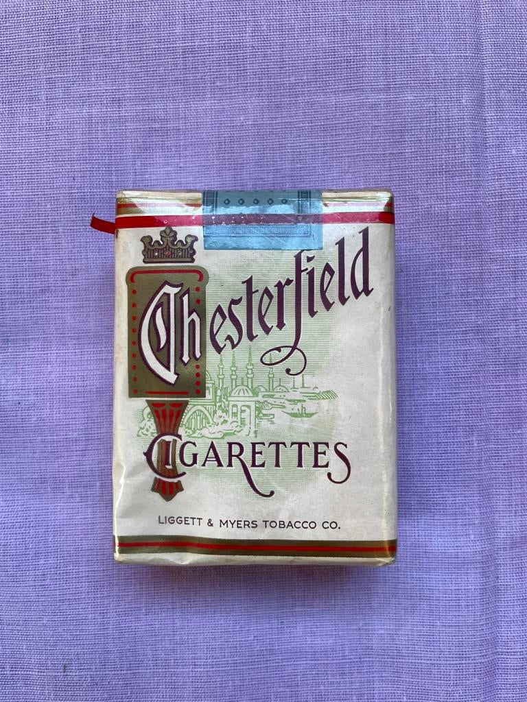 Paquet de cigarettes Chesterfield vintage (années 40-50), Enlèvement ou Envoi