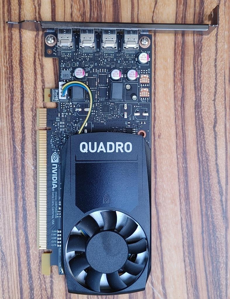 nvidia P1000 4GB met 4 miniDP aansluitingen (5 stuks), PCI-Express 3, Nvidia, DisplayPort, Refurbished