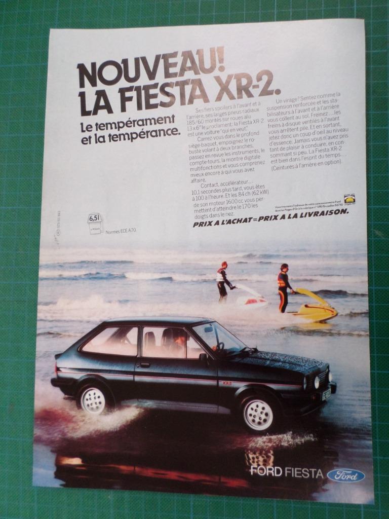 Ford Fiesta XR-2 - publicité papier - 1982, Enlèvement ou Envoi, Utilisé, Autres types