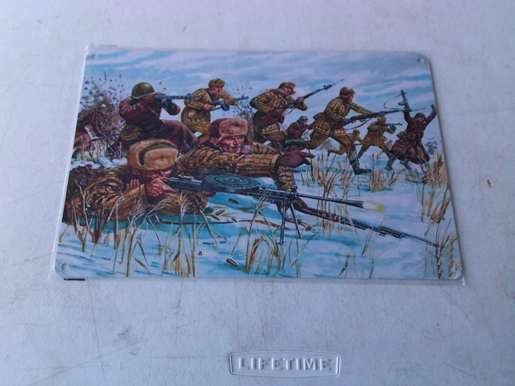 Metalen wandplaat  russische soldaten, Enlèvement ou Envoi, Neuf