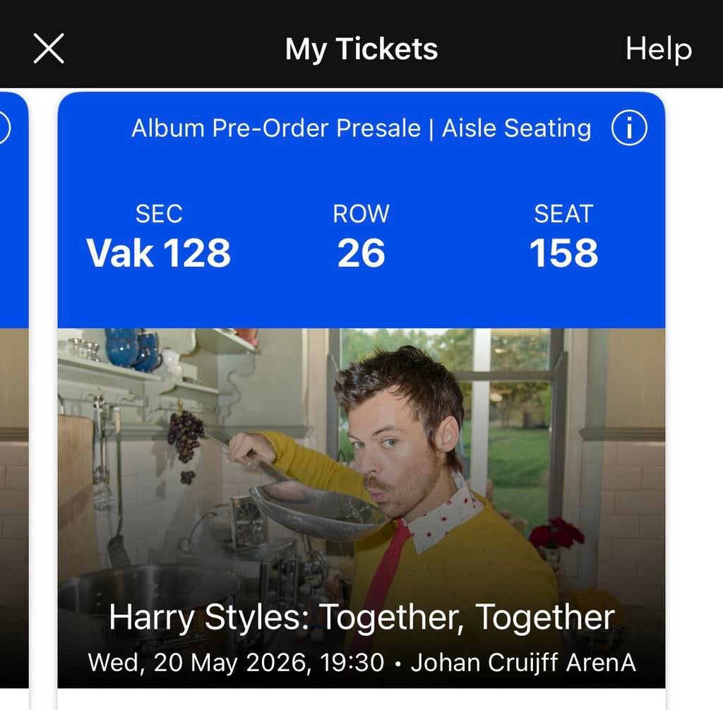 2 losse harry styles tickets 20 mei 2026, Mei