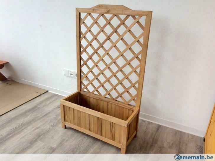 Jardinière avec treillage bac de plantation en bois NEUF, Verzenden, Nieuw
