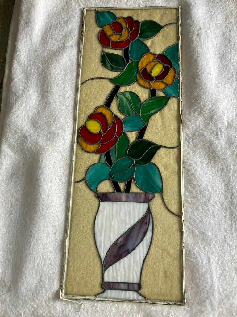 Brandglas “Tiffany”, stijl Art Deco, ontwerper Vankeirsbilck, Ophalen
