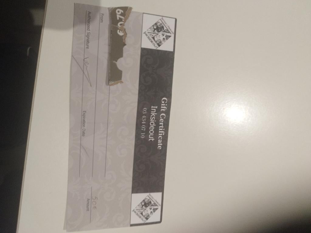 Geschenkbon tattoo, Kortingsbon, Overige typen