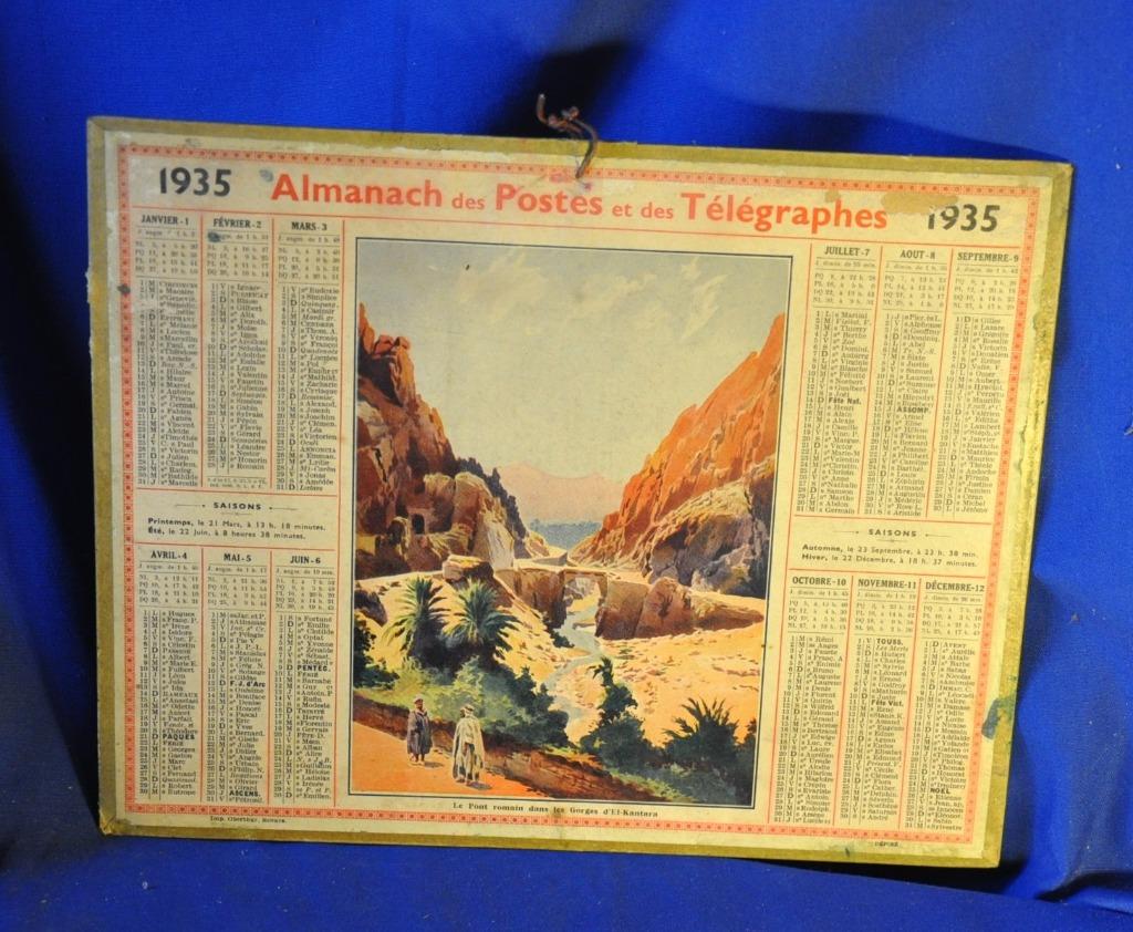 calendrier almanach des  PTT de 1935, Collections, Collections Autre, Utilisé, Enlèvement ou Envoi