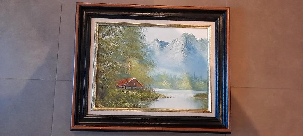 decoratief landschapsschilderij, Antiek en Kunst, Kunst | Schilderijen | Klassiek, Ophalen
