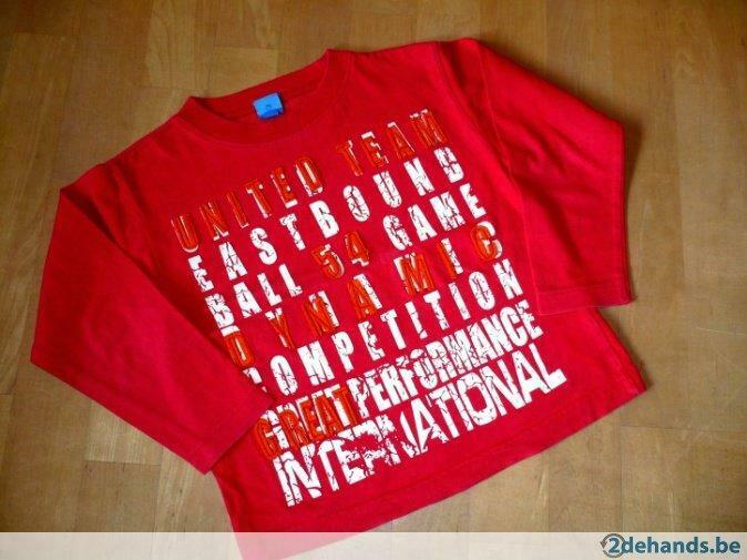 Mooie rode longsleeve TIK &  TAK - maat 110, Kinderen en Baby's, Gebruikt, Jongen, Shirt of Longsleeve