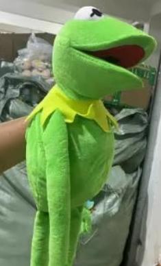 Kermit de Kikker grote knuffel handpop (60cm), Ophalen of Verzenden, Nieuw, Kikker