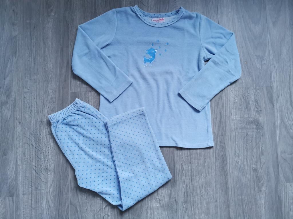 Winterpyjama blauw - maat 140, Kinderen en Baby's, Kinderkleding | Maat 140, Nacht- of Onderkleding, Gebruikt, Meisje, Ophalen of Verzenden