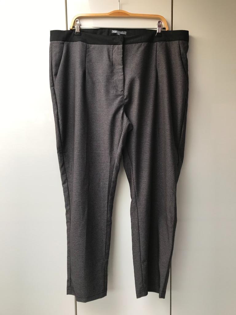 TQF Collection grijs gemêleerde broek - Maat 50, Kleding | Dames, Maat 46/48 (XL) of groter, Ophalen of Verzenden, Zo goed als nieuw
