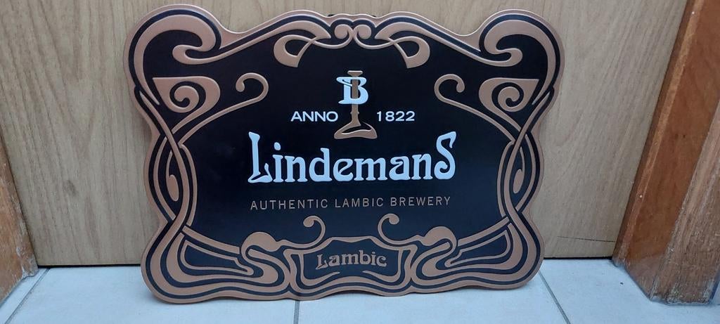 Reclamebord Lindemans, Verzamelen, Merken en Reclamevoorwerpen, Nieuw, Reclamebord, Ophalen of Verzenden