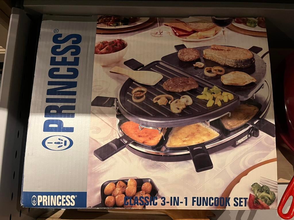 Gourmet/steengrill/raclette 3 in 1 Princess, Ophalen, Gebruikt, 8 personen of meer