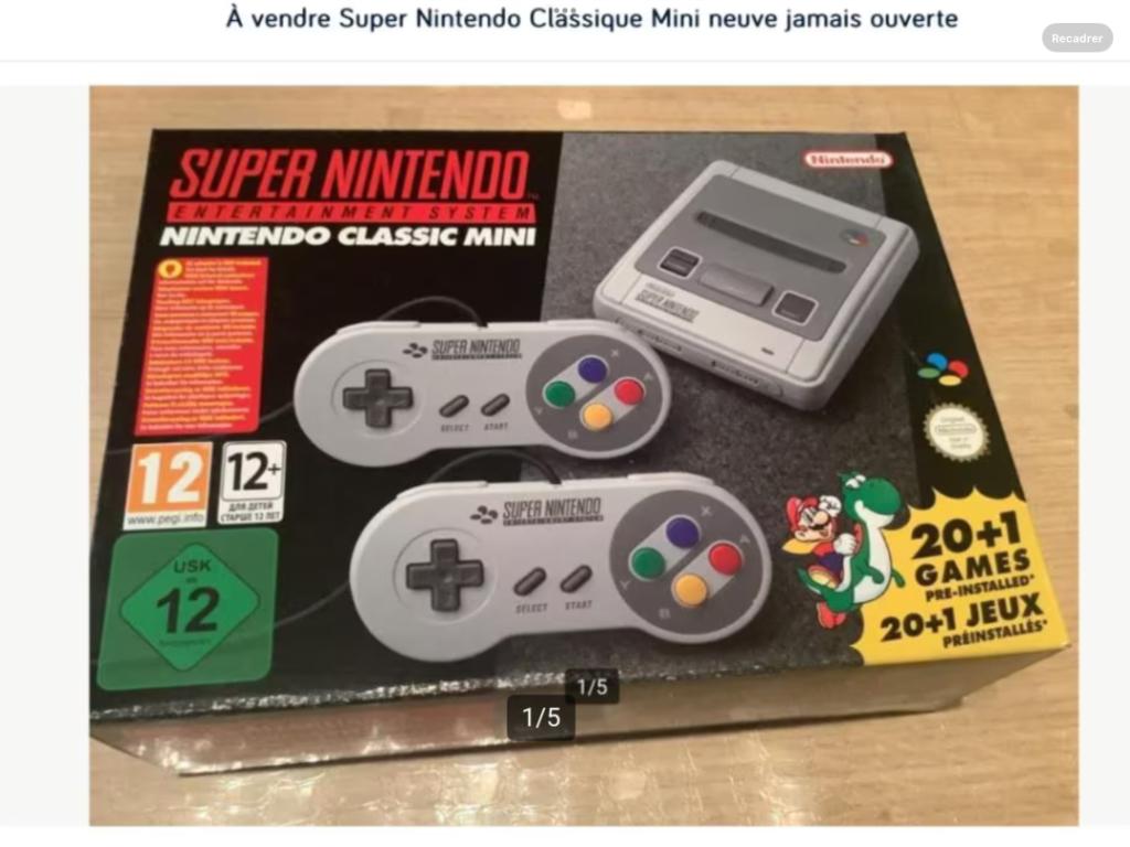 À vendre Super Nintendo Classique Mini neuve jamais ouverte, Enlèvement, Neuf, Avec 2 manettes