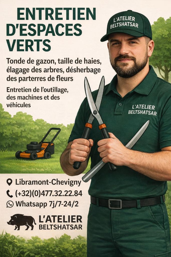À votre service pour l'entretien des espaces verts, Motoren, Accessoires | Koffers en Tassen, Nieuw, Ophalen