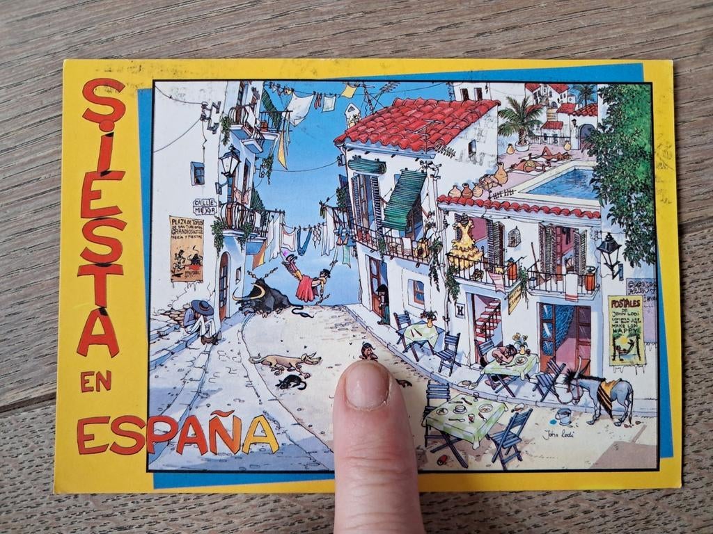 Beschreven humor pk : Siësta Spanje, Ophalen of Verzenden