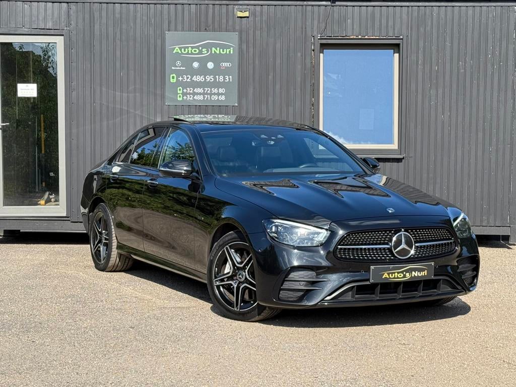 Mercedes-benz E300d amg hybride 2020 full option!, Automaat, 4 deurs, Zwart, Leder