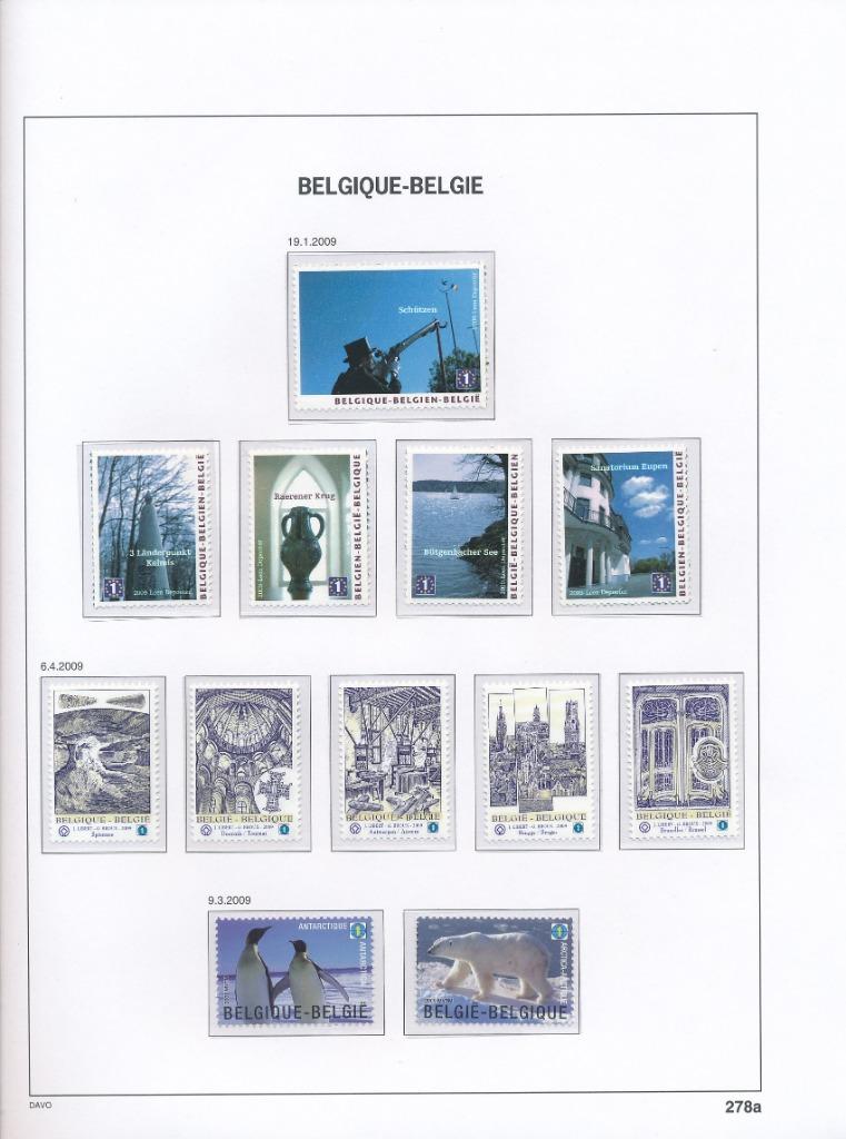 L'année 2009 Belgique supplément 1b, sur DAVO Luxe gratuit, Enlèvement ou Envoi, Non oblitéré, Neuf