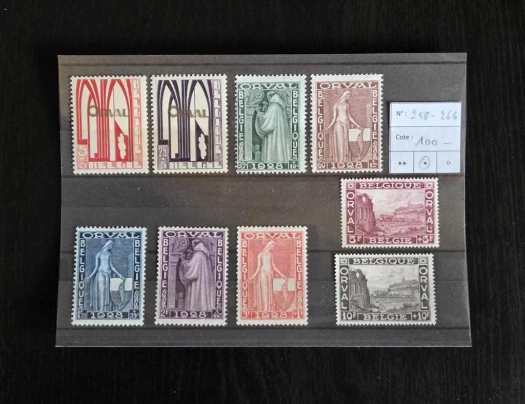 1928 Première Orval - COB 258-266 *, Enlèvement ou Envoi, Non oblitéré, Non oblitéré, Gomme originale