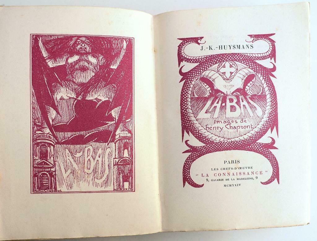 [Satanisme] La-Bas 1924 Huysmans - Incl. 18 losse ill 1/1010, Antiek en Kunst, Ophalen of Verzenden