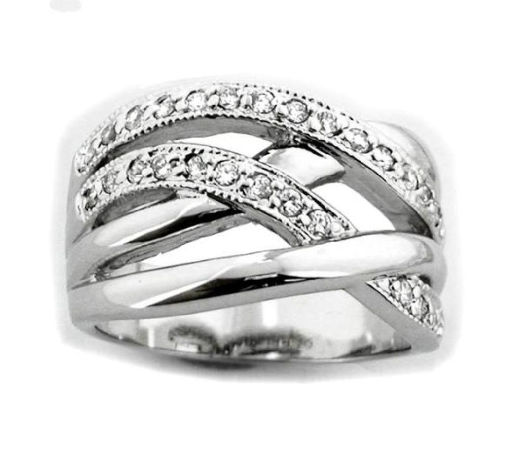 925 sterling zilveren damesring met zirkonia, Handtassen en Accessoires, Nieuw, Ophalen of Verzenden, Met edelsteen, Dame