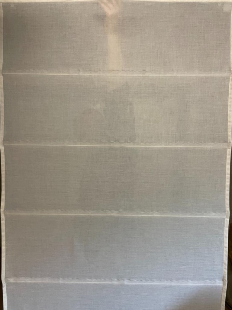 2 Gordijnen met ophangsysteem, Gebruikt, 100 tot 150 cm, 200 cm of meer, Wit