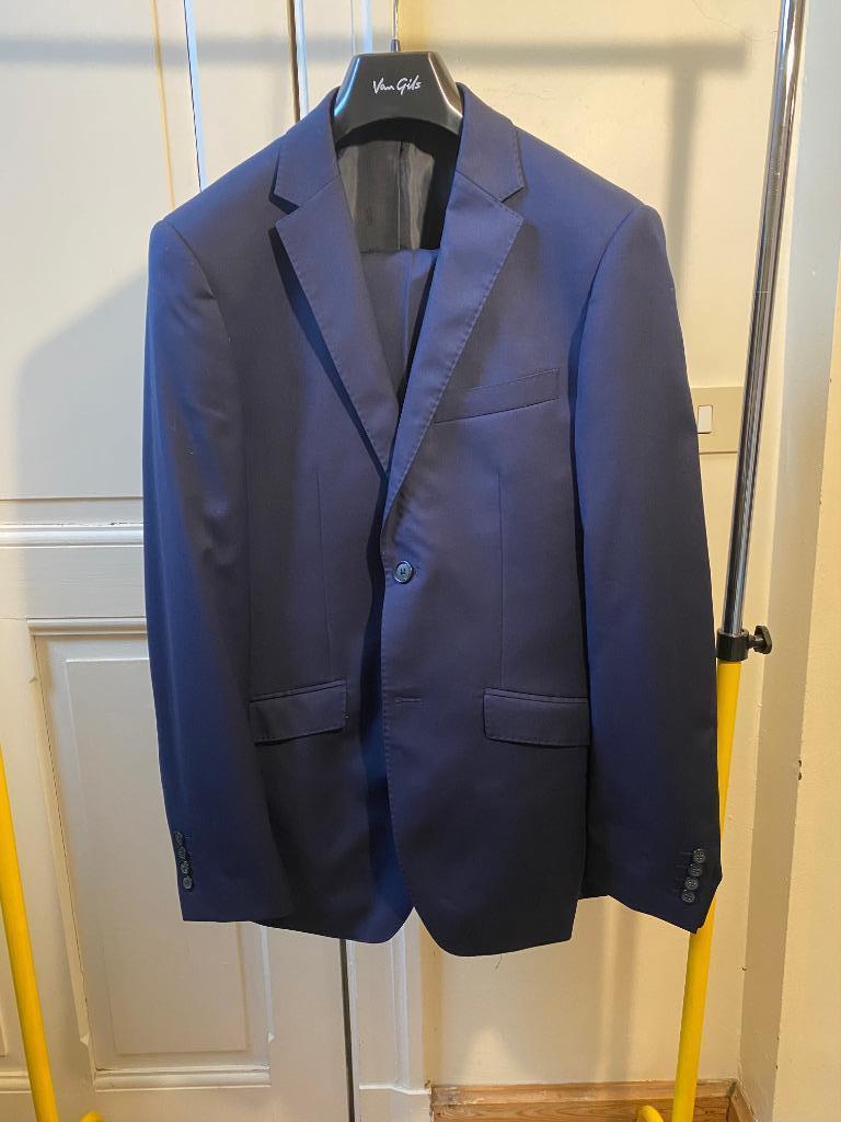 Lichtmarineblauw wollen pak maat 48, JW BROWN, Ophalen of Verzenden, Zo goed als nieuw, Maat 48/50 (M)