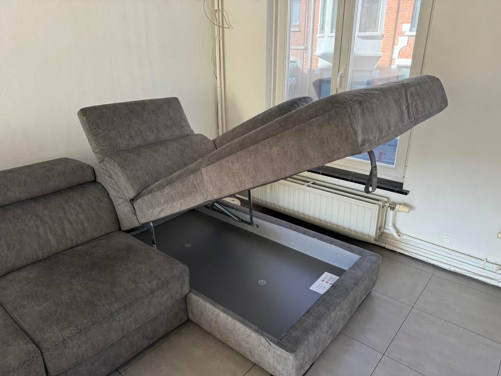 Méridienne poltronesofa, Ophalen, Eenpersoons, Zo goed als nieuw, 150 cm of meer