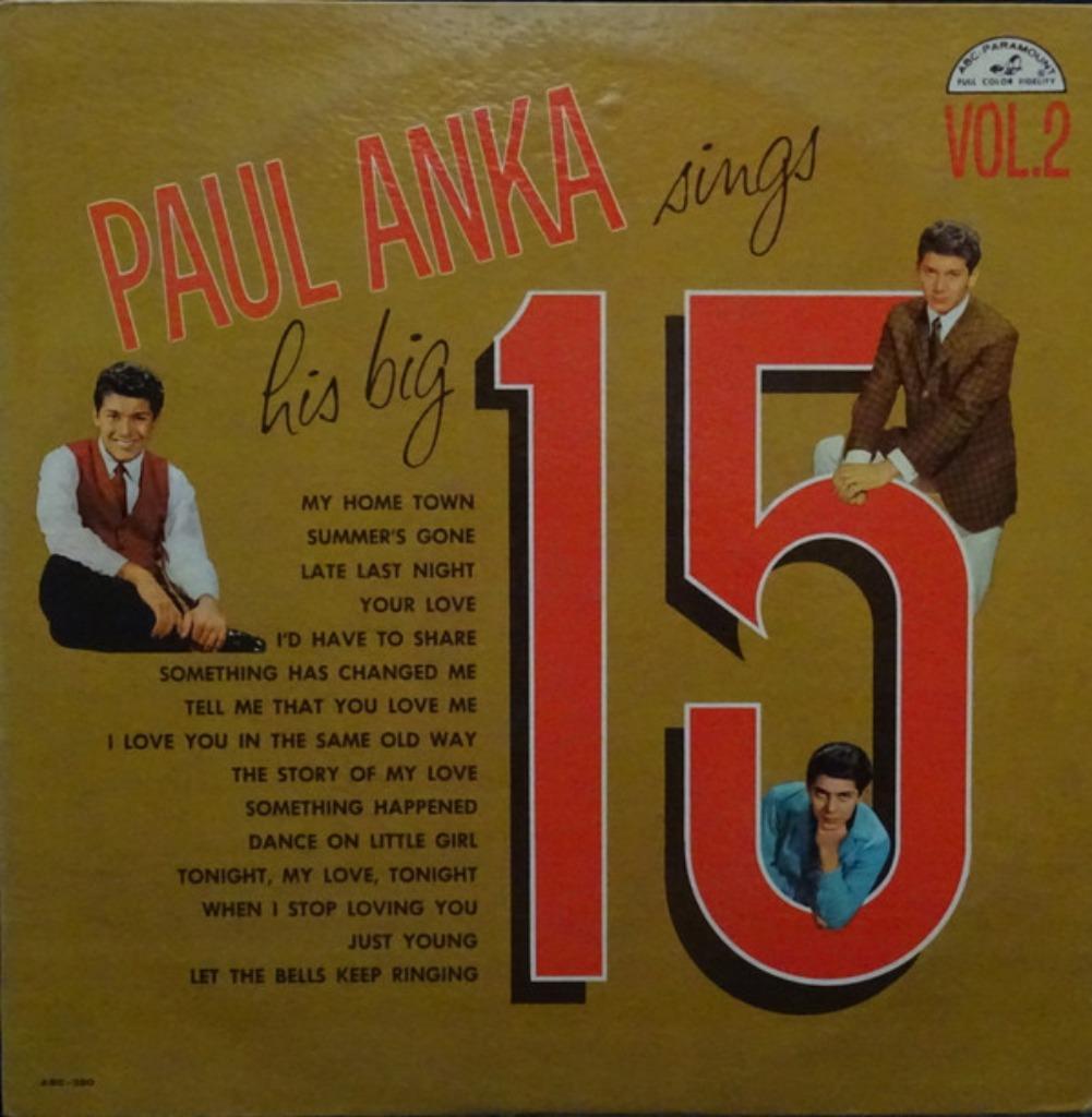 Paul Anka – Paul Anka Sings His Big 15, Volume 2 (1961), Ophalen of Verzenden, Zo goed als nieuw, 12 inch