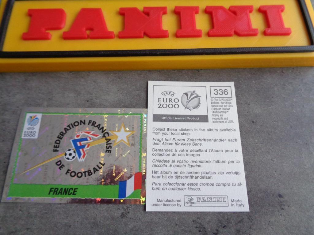AUTOCOLLANTS DE FOOTBALL PANINI Emblème du Championnat d'Eur, Enlèvement ou Envoi