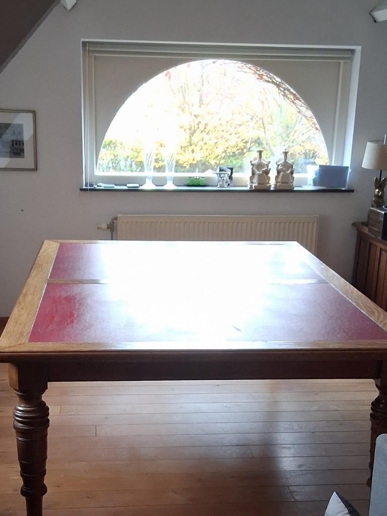 Table de bibliothèque ancienne en chêne anglais, Maison & Meubles, Tables | Tables à manger, Comme neuf, 150 à 200 cm, 200 cm ou plus