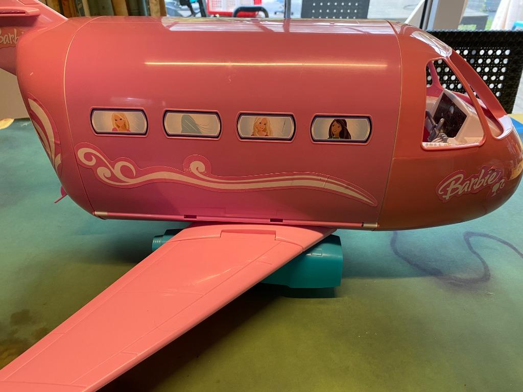 Barbie Glamour Jet Vliegtuig, Kinderen en Baby's, Speelgoed | Poppen, Gebruikt, Barbie, Ophalen