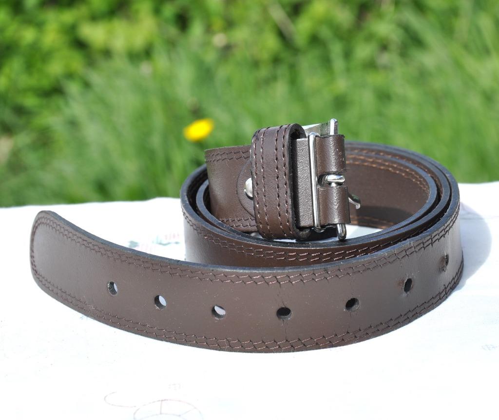 ceinture pour homme imitation cuir long 120 cm, Enlèvement ou Envoi, 115 cm ou plus, Brun, Porté