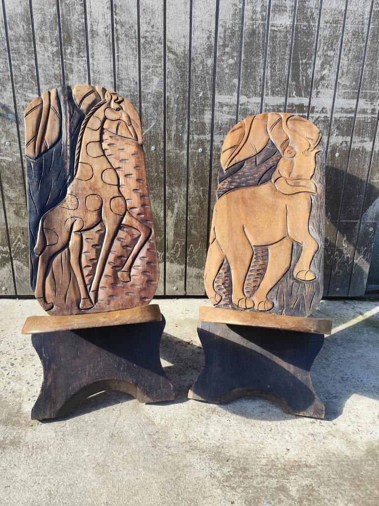 Afrikaanse stoeltjes, etnische kunst, Antiek en Kunst, Ophalen