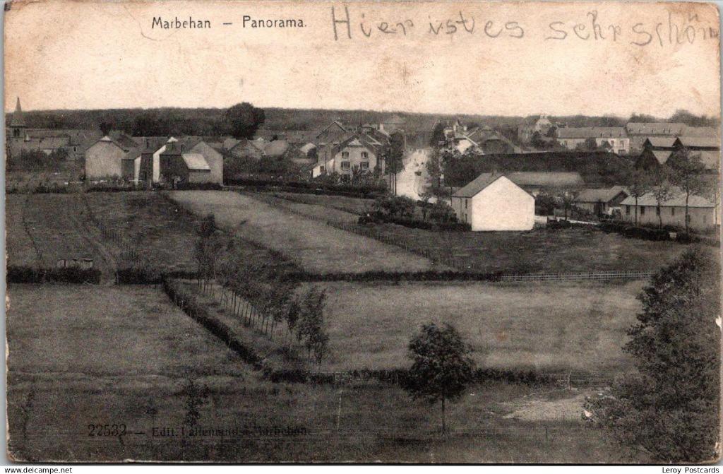 Panorama, Marbehan (Feldpost)*, Verzenden, Gelopen, Luxemburg