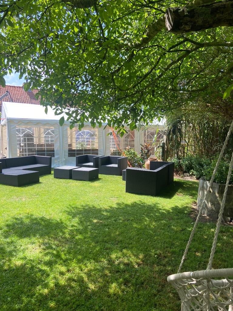 Partytent te huur, Ophalen, Gebruikt