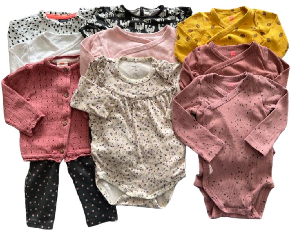 Pakket van 10 stuks babykledij - 62 - Pre Loved, Kinderen en Baby's, Babykleding | Maat 62, Zo goed als nieuw, Meisje, Overige typen