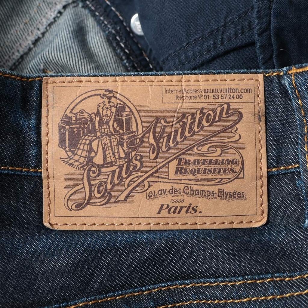 Jeans Louis Vuitton Denim 34, W27 (confection 34) ou plus petit, Porté, Bleu, Louis vuitton