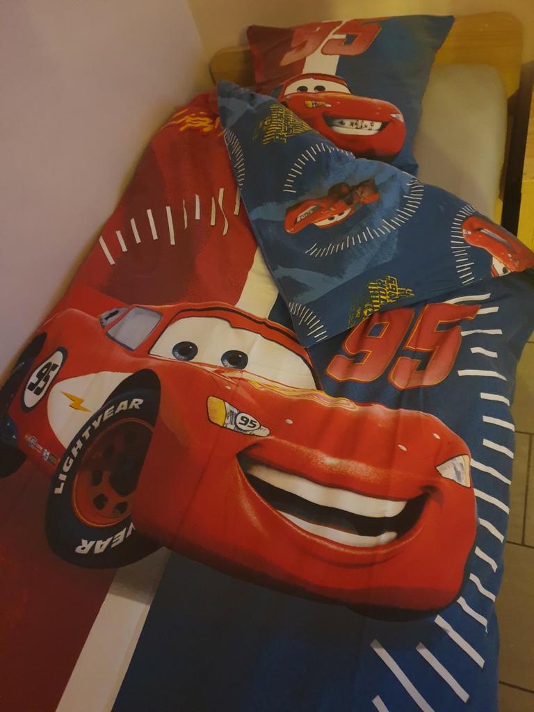 Dekbedovertrek voor éénpersoonsbed Cars Bliksem McQueen, Ophalen of Verzenden, Zo goed als nieuw, Dekbedovertrek
