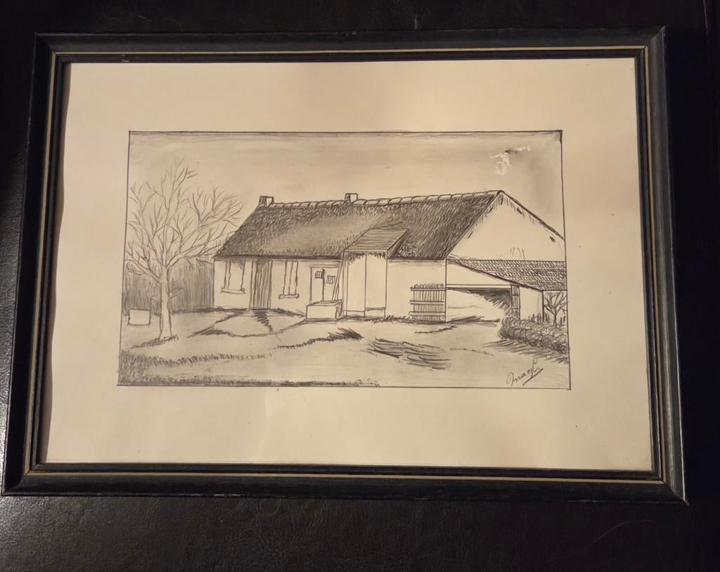 Cadre vintage 32x23 cm, Enlèvement ou Envoi