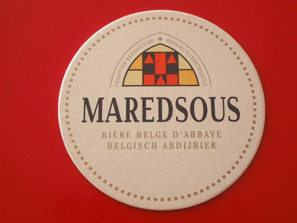 Sous - Bock : * Maredsous * Bière Belge d'Abbaye *, Enlèvement ou Envoi, Comme neuf, Sous-bock