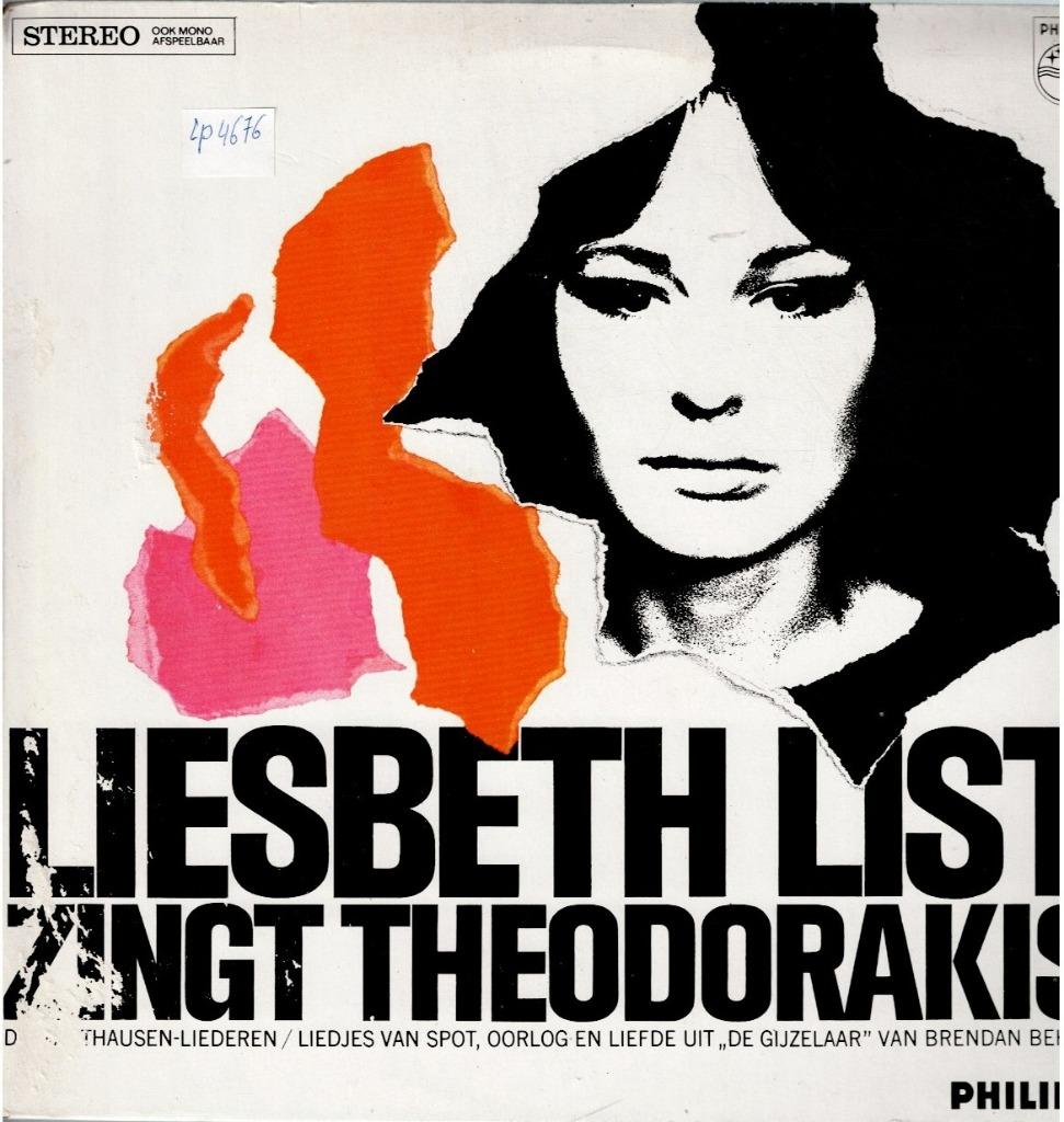 Vinyl, LP   -   Liesbeth List Zingt Theodorakis* – Liesbeth, Ophalen of Verzenden, Overige formaten