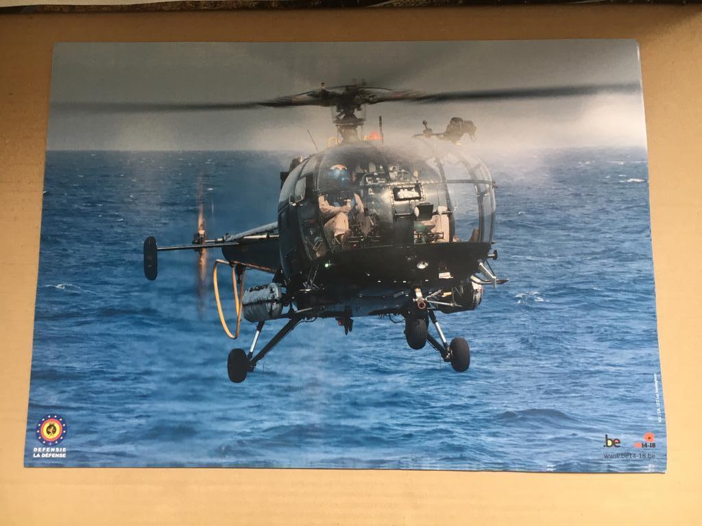 Posters Alouette 3 - 40SQN - Basis Koksijde., Ophalen of Verzenden, Nieuw, Kaart, Foto of Prent