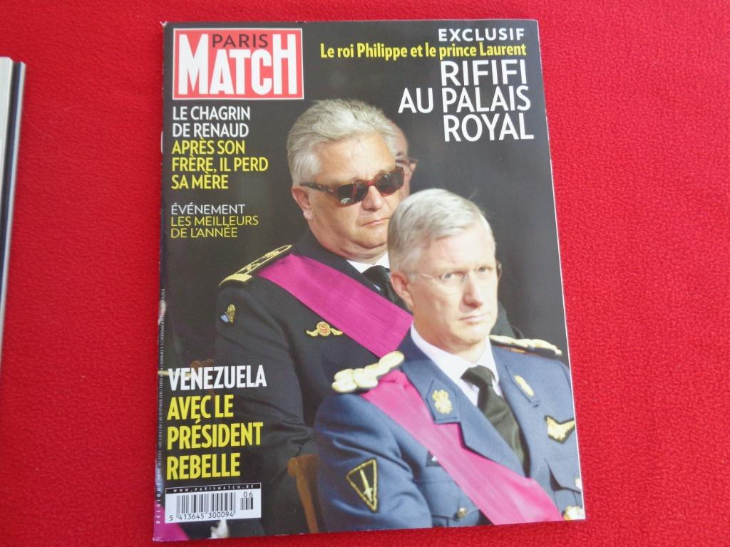 Paris Match  Le roi Philippe et prince Laurent 2019, Collections, Enlèvement ou Envoi, Comme neuf, Magazine ou livre