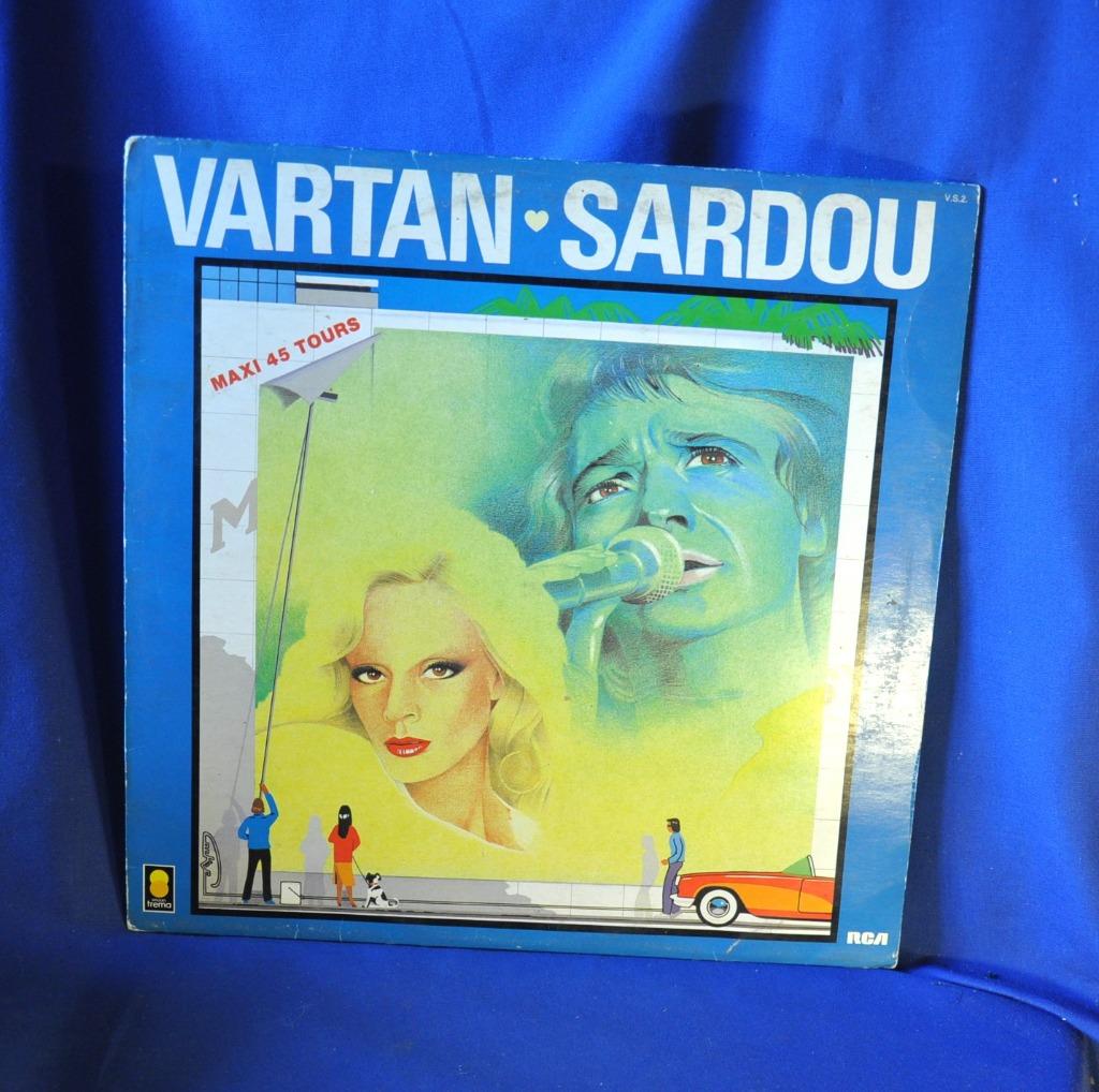 disque vinyl maxi 45 tours vartan sardou   (x2026), Enlèvement ou Envoi, Utilisé