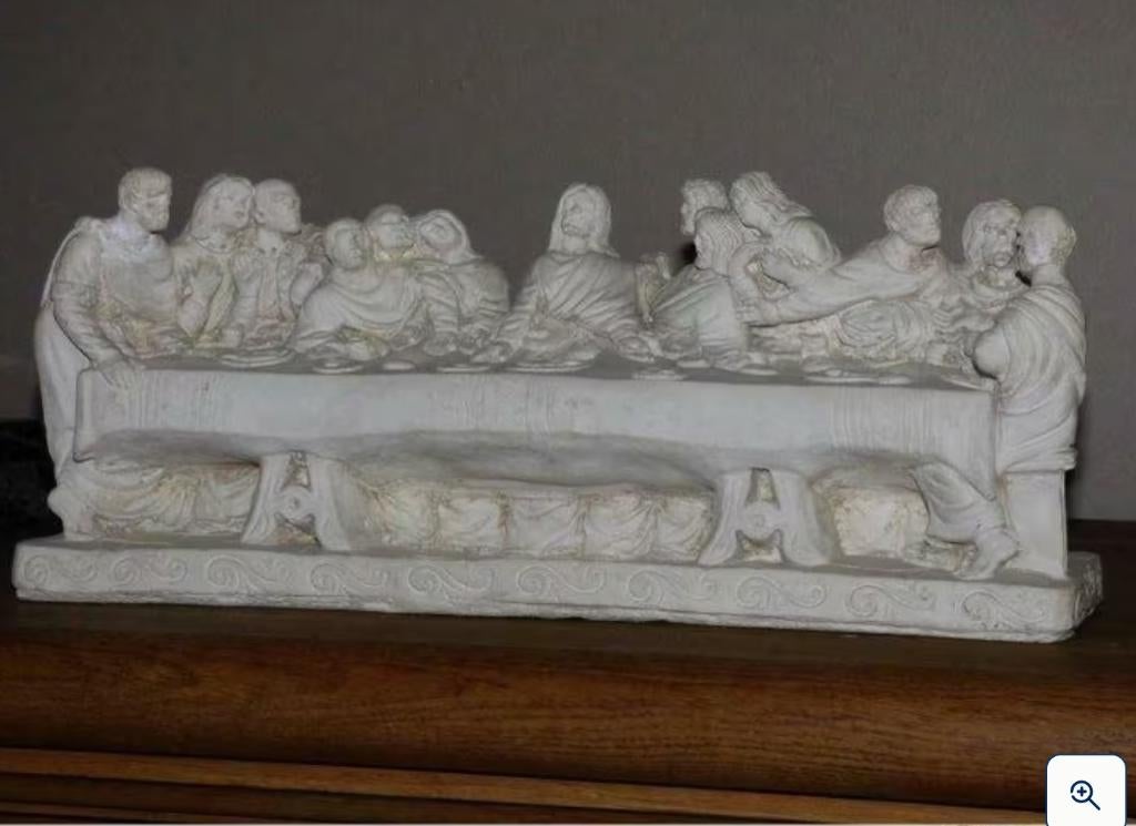 Laatste avondmaal stenen tafereel, Antiek en Kunst, Antiek | Religieuze voorwerpen, Ophalen of Verzenden