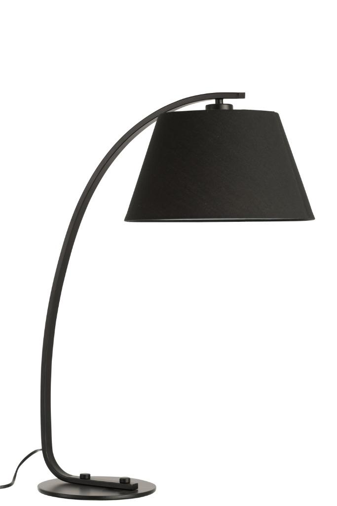 Tafel-/bureaulamp - Boog - Stof/smeedwerk - zwart, Enlèvement, Comme neuf, Métal