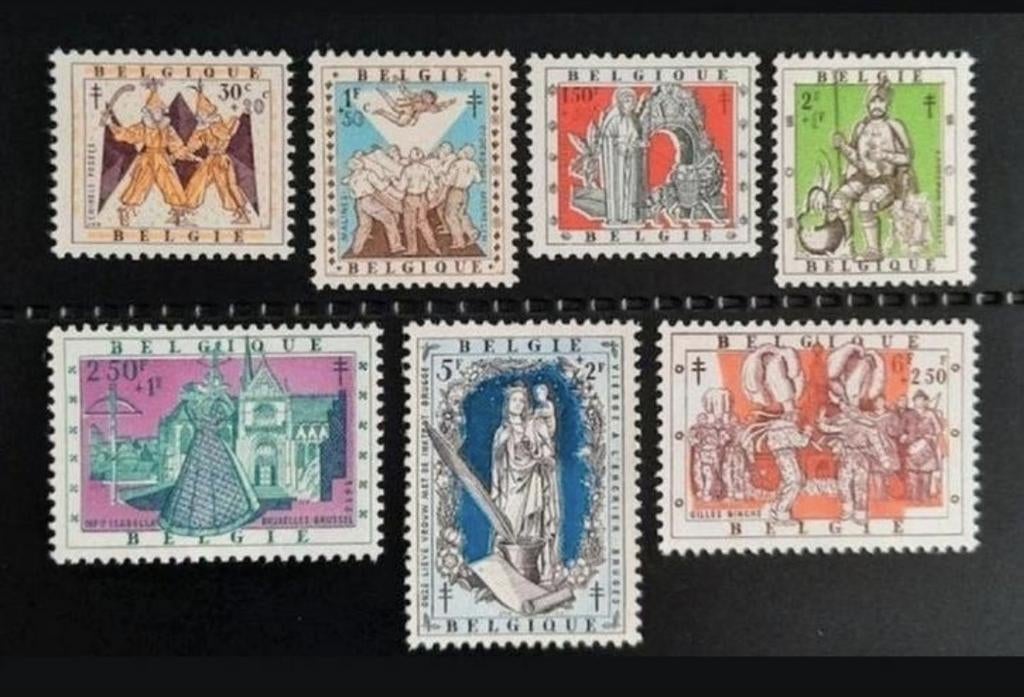 België: OBP 1039/45 ** Antiteteringzegels 1957., Orginele gom, Ophalen of Verzenden, Zonder stempel, Postfris
