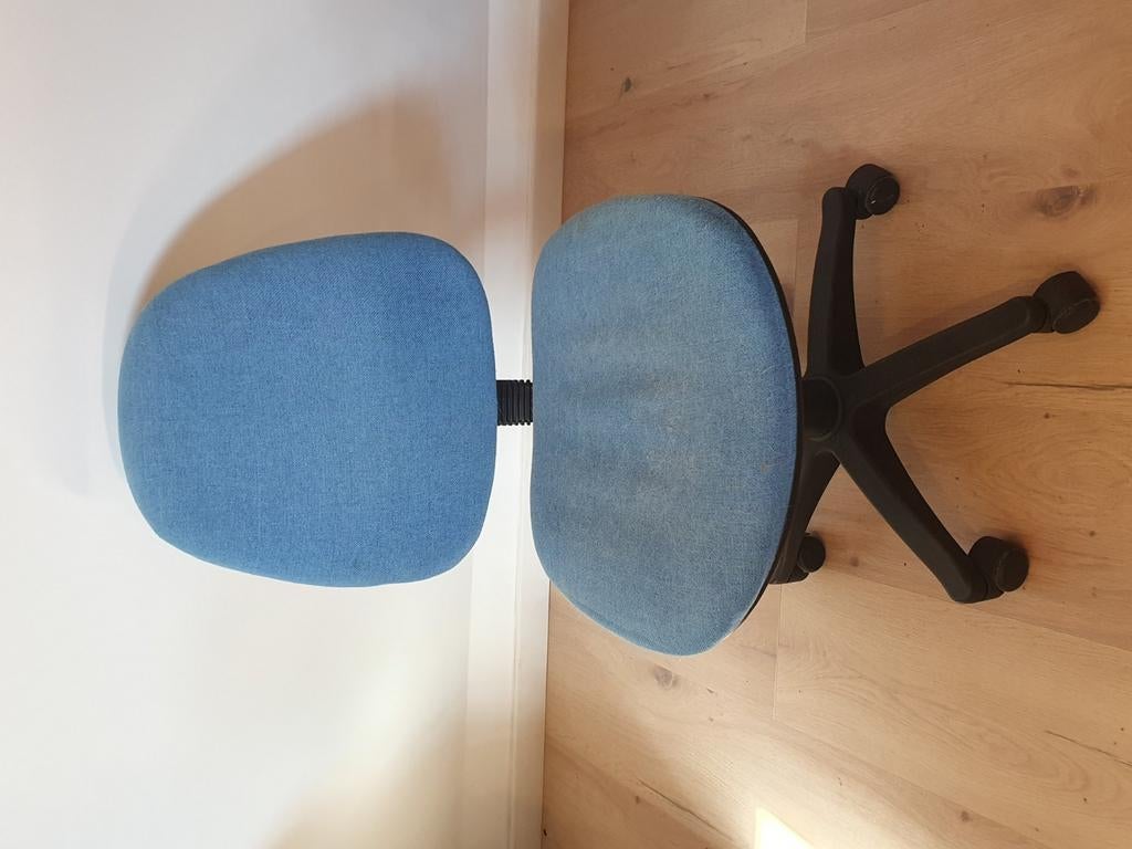 Bureau stoel met luierikken stand, Ophalen, Zo goed als nieuw, Blauw, Bureaustoel