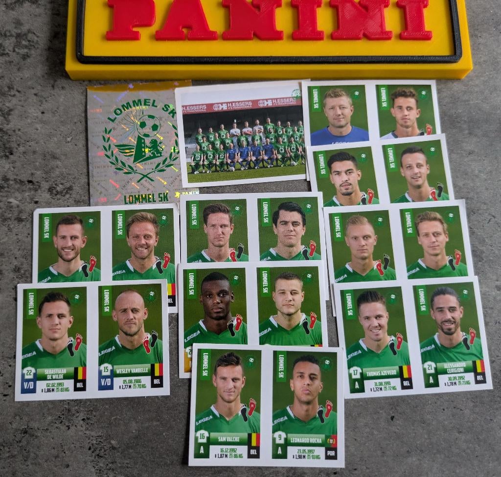 Panini FOOTBALL 2018/19 STICKERS 11X LOMMEL SK VOETBAL, Ophalen of Verzenden, Nieuw