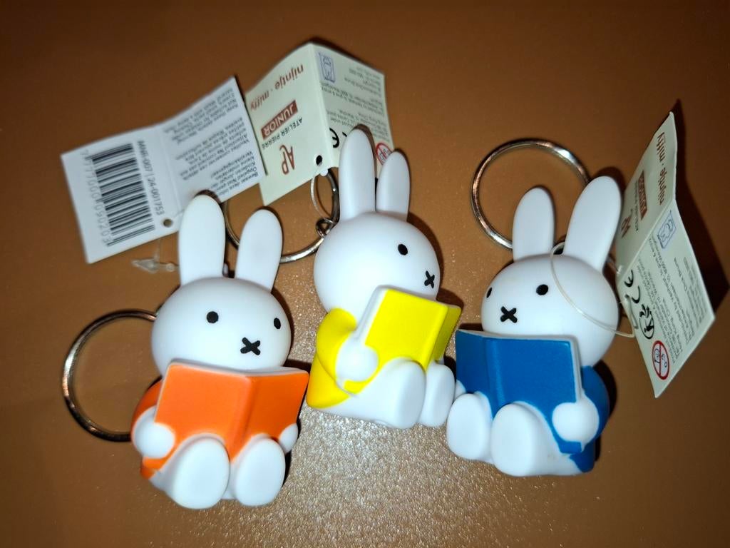 Sleutelhangers lezende nijntjes, Verzamelen, Ophalen of Verzenden